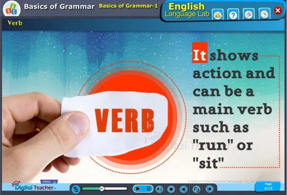Verb: it shows action and can be a main verb such as "run" or "sit"